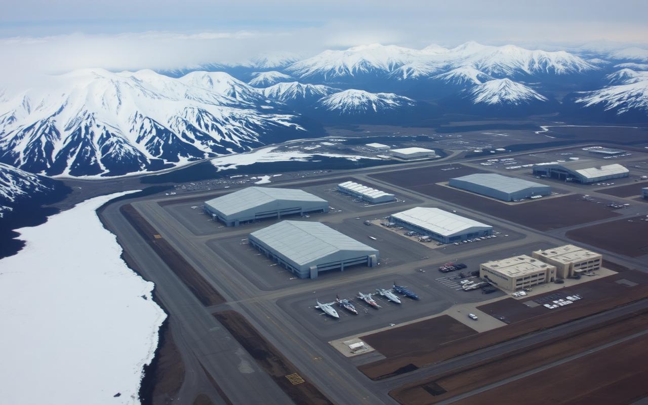 Aerial view of Alaska federal facilities